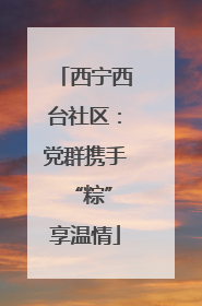 西宁西台社区：党群携手 “粽”享温情