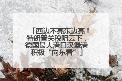 西边不亮东边亮！特朗普关税阴云下，德国最大港口汉堡港积极“向东看”