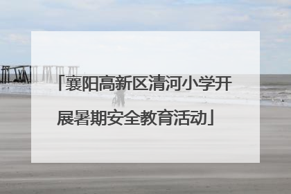 襄阳高新区清河小学开展暑期安全教育活动