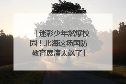 迷彩少年燃爆校园！北海这场国防教育展演太飒了