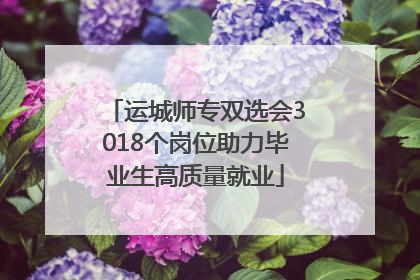 运城师专双选会3018个岗位助力毕业生高质量就业