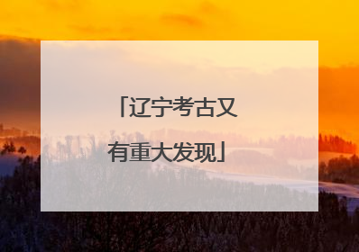 辽宁考古又有重大发现
