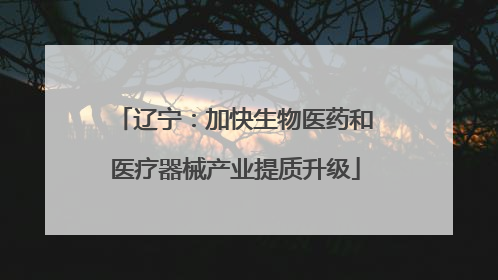 辽宁：加快生物医药和医疗器械产业提质升级