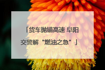 货车抛锚高速 阜阳交警解“燃油之急”