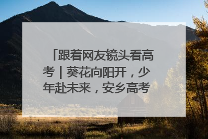 跟着网友镜头看高考｜葵花向阳开，少年赴未来，安乡高考首日的希望图景