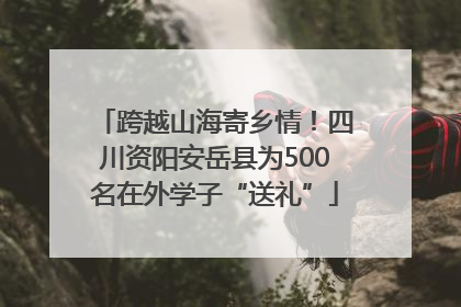 跨越山海寄乡情！四川资阳安岳县为500名在外学子“送礼”