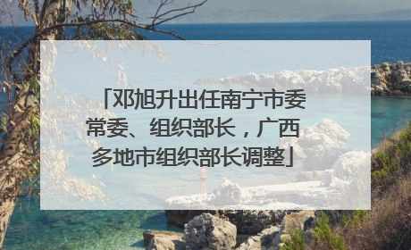 邓旭升出任南宁市委常委、组织部长，广西多地市组织部长调整