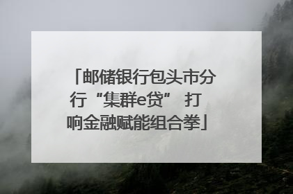 邮储银行包头市分行“集群e贷” 打响金融赋能组合拳