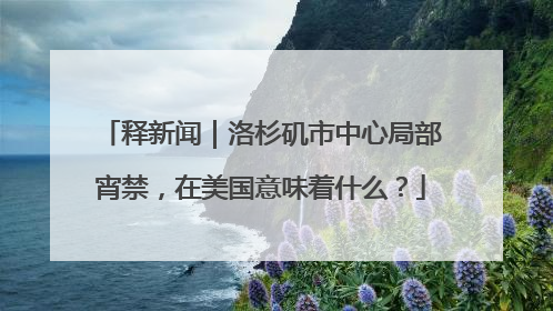 释新闻｜洛杉矶市中心局部宵禁，在美国意味着什么？