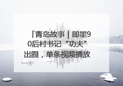 青岛故事｜即墨90后村书记“功夫”出圈，单条视频播放量过600万