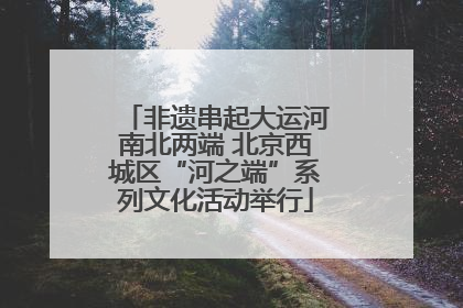 非遗串起大运河南北两端 北京西城区“河之端”系列文化活动举行