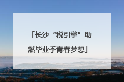 长沙“税引擎”助燃毕业季青春梦想