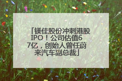 镁佳股份冲刺港股IPO！公司估值67亿，创始人曾任蔚来汽车副总裁