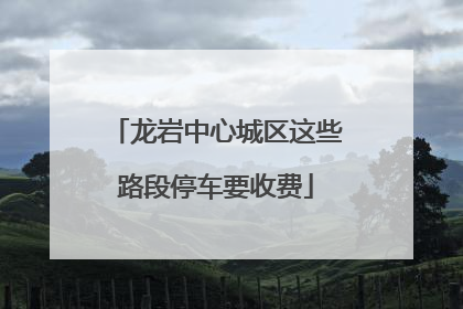 龙岩中心城区这些路段停车要收费