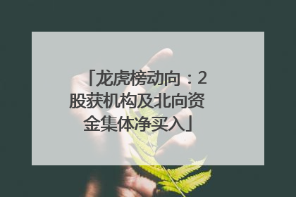 龙虎榜动向：2股获机构及北向资金集体净买入