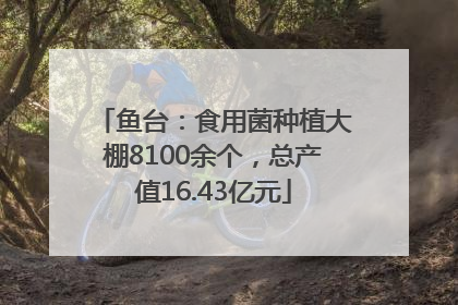 鱼台：食用菌种植大棚8100余个，总产值16.43亿元