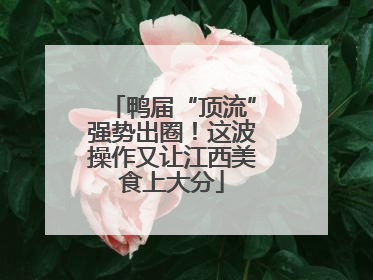 鸭届“顶流”强势出圈！这波操作又让江西美食上大分