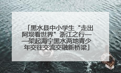 黑水县中小学生“走出阿坝看世界”浙江之行——架起海宁黑水两地青少年交往交流交融新桥梁
