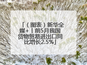 （图表）新华全媒+丨前5月我国货物贸易进出口同比增长2.5%