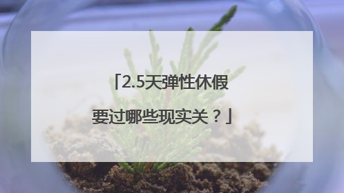 2.5天弹性休假要过哪些现实关？