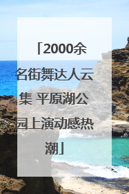 2000余名街舞达人云集 平原湖公园上演动感热潮