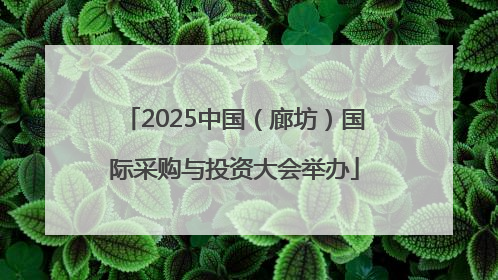 2025中国（廊坊）国际采购与投资大会举办