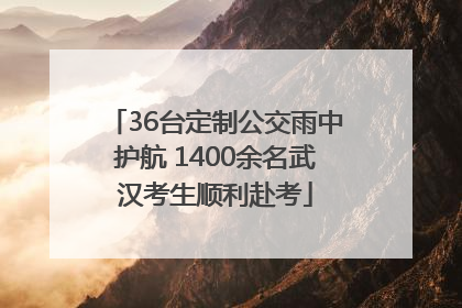 36台定制公交雨中护航 1400余名武汉考生顺利赴考