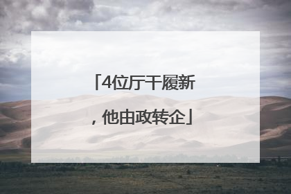 4位厅干履新，他由政转企