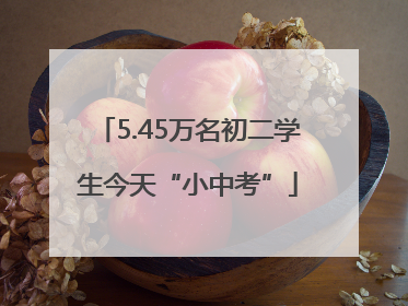 5.45万名初二学生今天“小中考”