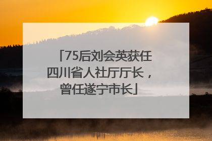 75后刘会英获任四川省人社厅厅长，曾任遂宁市长