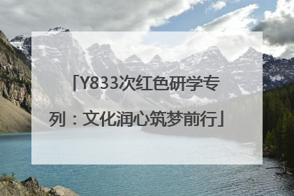 Y833次红色研学专列：文化润心筑梦前行